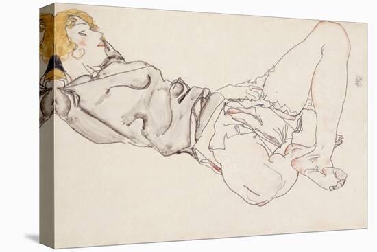 Reclining Woman with Blond Hair, 1912-Egon Schiele-Premier Image Canvas