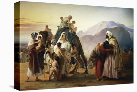 Reconciliation of Esau with Jacob, 1844-Francesco Hayez-Premier Image Canvas