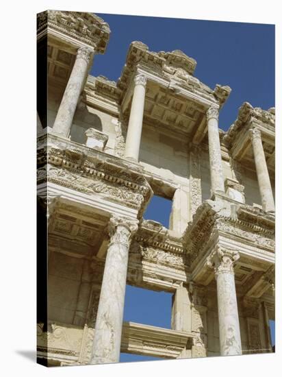Reconstructed Facade of the Library of Celsus, Archaeological Site, Ephesus, Turkey, Anatolia-Robert Harding-Premier Image Canvas