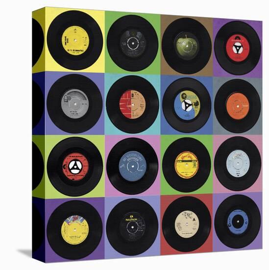 Record Collection-Ben James-Stretched Canvas