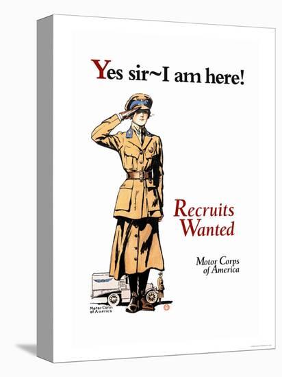 Recruits Wanted: Motor Corps of America-Edward Penfield-Stretched Canvas
