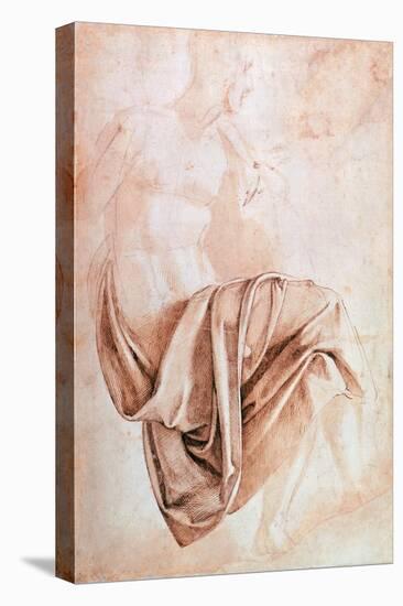 Recto Study of Drapery-Michelangelo Buonarroti-Premier Image Canvas