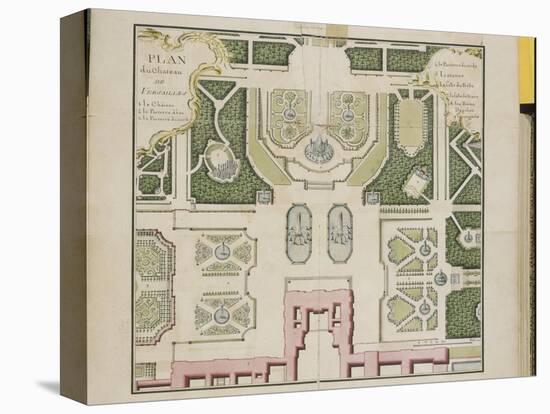 Recueil des "Plans des châteaux et parcs de Versailles, Trianon et Marly vers 1732" ; Relié aux-Pierre Prieur-Premier Image Canvas