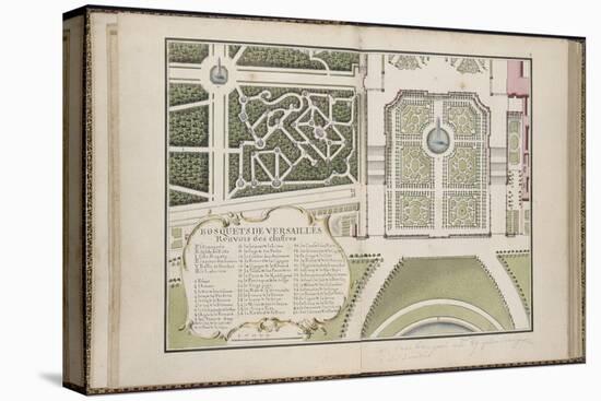 Recueil des "Plans des châteaux et parcs de Versailles, Trianon et Marly vers 1732" ; Relié aux-Pierre Prieur-Premier Image Canvas