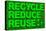 Recycle Reuse and Reduce Word over Green Grass-marphotography-Stretched Canvas