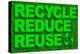 Recycle Reuse and Reduce Word over Green Grass-marphotography-Stretched Canvas