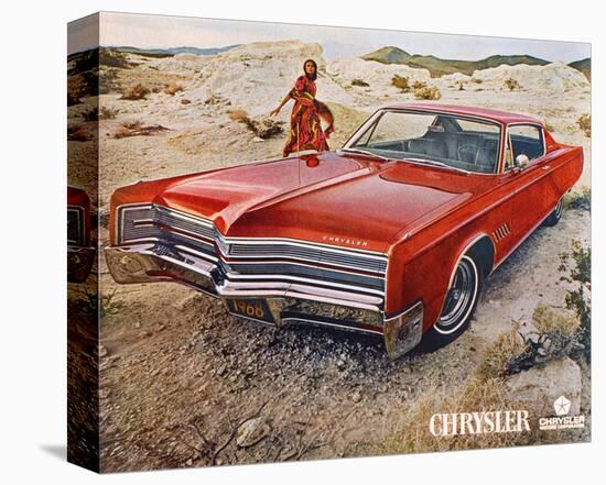 Red 1968 Chrysler-null-Stretched Canvas