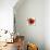 Red Abstract Brush Splash Flower I-Irena Orlov-Stretched Canvas displayed on a wall