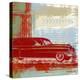 Red Abstract Car-Yashna-Stretched Canvas