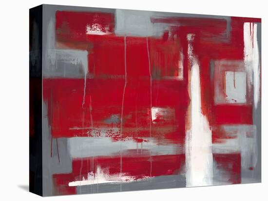 Red Abstract-Leigh Banks-Stretched Canvas