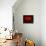 Red and Black Radiant World Map-NaxArt-Stretched Canvas displayed on a wall