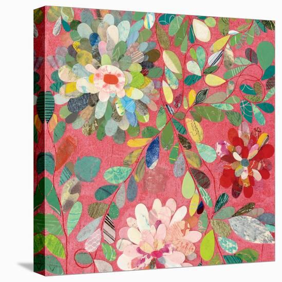 Red and Pink Dahlia III-Candra Boggs-Stretched Canvas