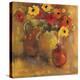 Red And Yellow Poppies-Lorrie Lane-Stretched Canvas