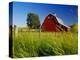 Red Barn in Long Grass-Bob Krist-Premier Image Canvas