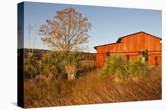 Red Barn in Texas Hill Country, USA-Larry Ditto-Premier Image Canvas