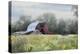 Red Barn in the Fog-Jai Johnson-Premier Image Canvas