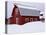 Red Barn in the Snow-James Randklev-Premier Image Canvas