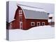 Red Barn in the Snow-James Randklev-Premier Image Canvas