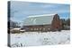 Red Barn in Winter-Dana Styber-Premier Image Canvas