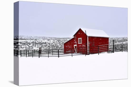 Red Barn in Winter-Amanda Lee Smith-Premier Image Canvas