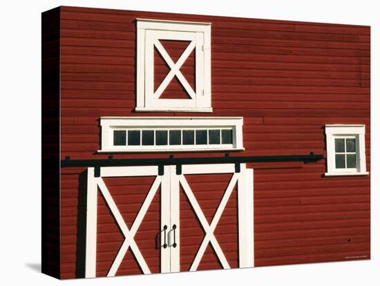 Red Barn, North Battleford, Saskatchewan, Canada-Walter Bibikow-Premier Image Canvas