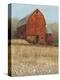 Red Barn View I-Tim O'toole-Stretched Canvas