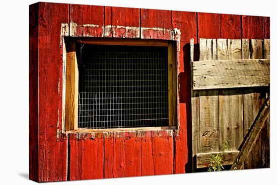 Red Barn-Elizabeth St^ Hilaire Nelson-Stretched Canvas