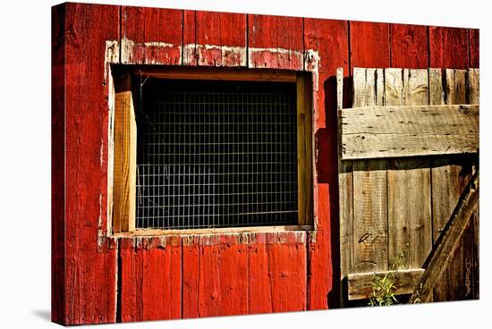 Red Barn-Elizabeth St^ Hilaire Nelson-Stretched Canvas