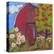 Red Barn-Blenda Tyvoll-Stretched Canvas