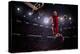 Red Basketball Player in Action in Gym-Eugene Onischenko-Premier Image Canvas