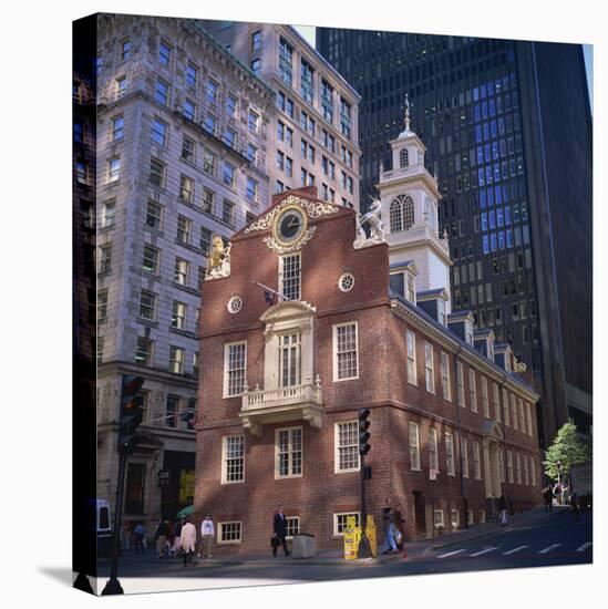 Red Brick Old State House, Boston, Massachusetts, New England, USA-Roy Rainford-Premier Image Canvas