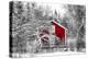 Red Cabin in the Forest-Philippe Sainte-Laudy-Premier Image Canvas
