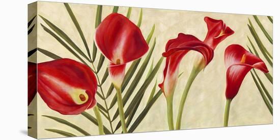 Red Callas-Jenny Thomlinson-Stretched Canvas