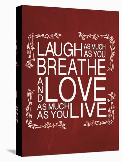 Red Chalk Laugh-Lauren Gibbons-Stretched Canvas