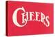 Red Cheers Sign-null-Stretched Canvas