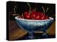 Red Cherries in a Blue Bowl-Helen J. Vaughn-Premier Image Canvas