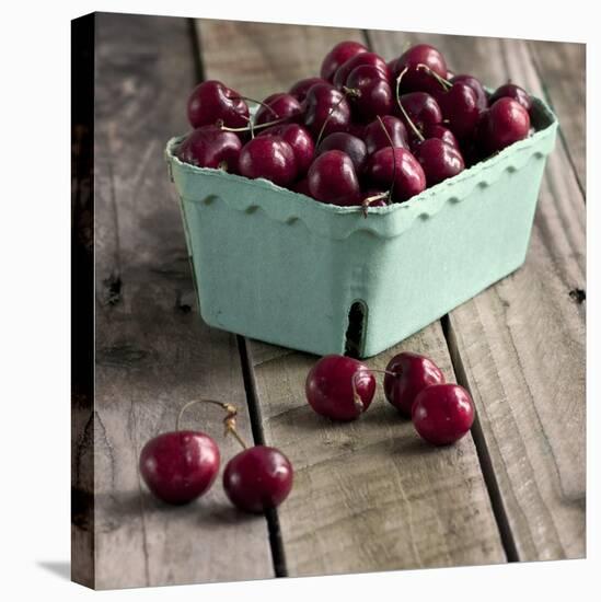 Red Cherries on Wood-Tom Quartermaine-Premier Image Canvas