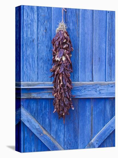 Red Chilli Peppers on Barn Door, New Mexico, United States of America, North America-Michael DeFreitas-Premier Image Canvas