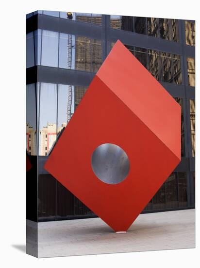 Red Cube Sculpture, 1968 by Isamu Noguchi at 140 Broadway, Manhattan, New York-Amanda Hall-Premier Image Canvas