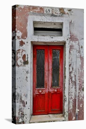 Red Doorway Old Building Burano, Italy-Darrell Gulin-Premier Image Canvas