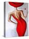 Red Dress-Megan Aroon Duncanson-Stretched Canvas