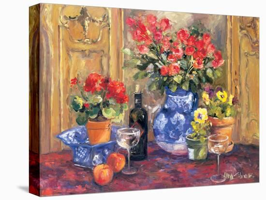 Red Flowers-Stevens Allayn-Stretched Canvas