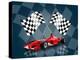 Red Formula One Car and Flag-Akhilesh-Premier Image Canvas