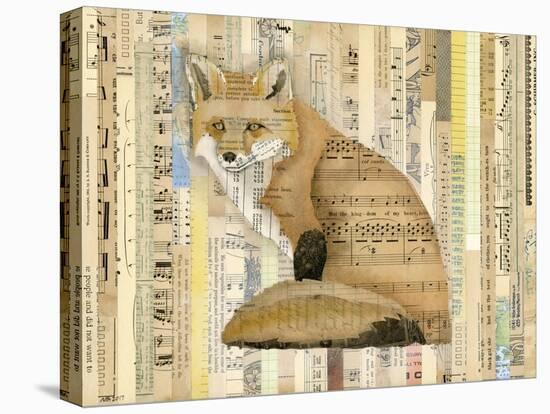 Red Fox Collage II-Nikki Galapon-Stretched Canvas