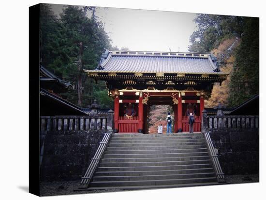 Red Gates And Temple-NaxArt-Stretched Canvas