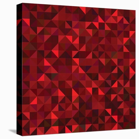 Red Geometric Background. Vector Mosaic Pattern-ESSL-Stretched Canvas