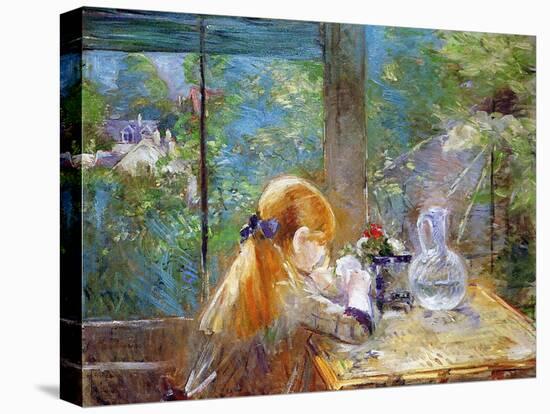 Red-Haired Girl Sitting on a Veranda, 1884-Morisot-Premier Image Canvas