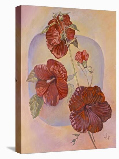Red Hibiscus-Judy Mastrangelo-Premier Image Canvas