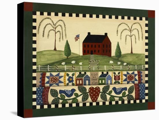 Red House with Quilts-Debbie McMaster-Premier Image Canvas