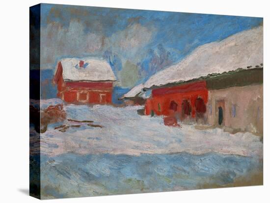 Red Houses at Bjoernegaard, Norway, 1895-Claude Monet-Premier Image Canvas